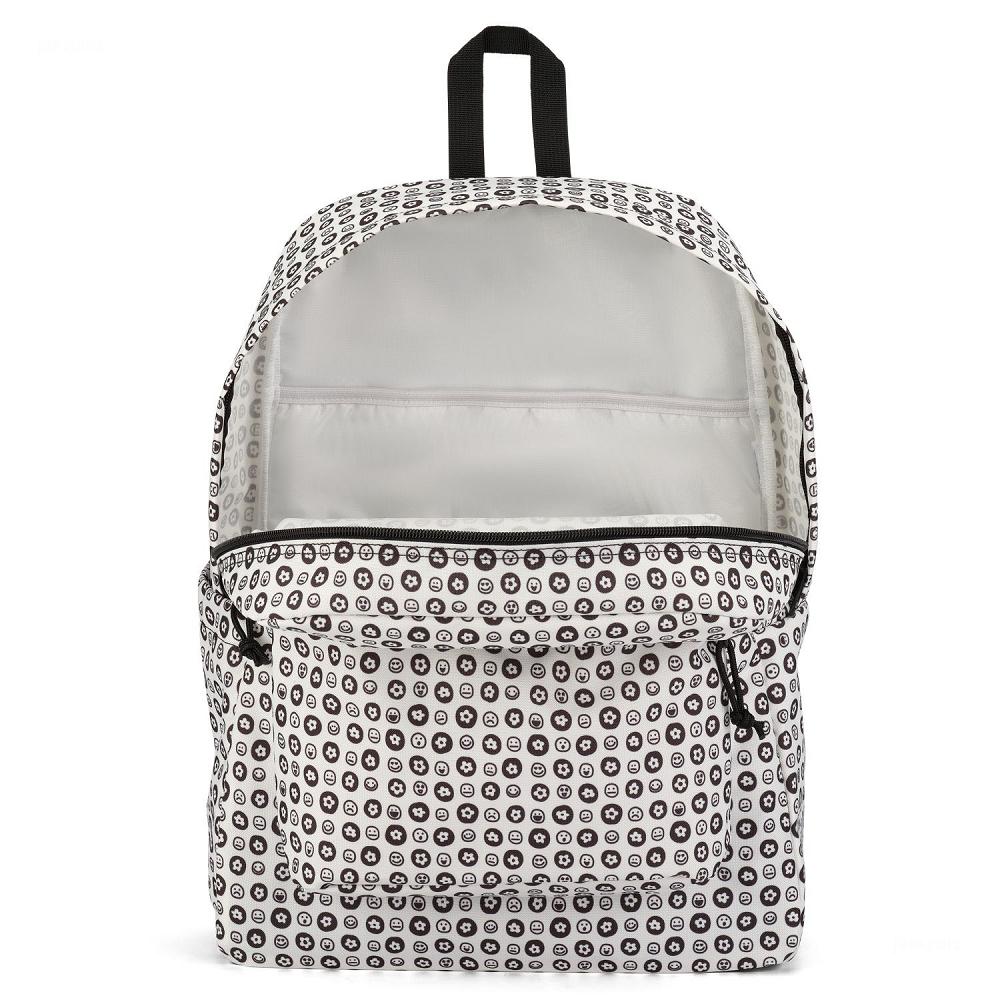 Sac à Dos Scolaire JanSport SuperBreak? Plus Blanche Noir | SMW-47288935